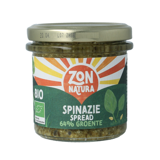 Zonnatura Groentespread spinazie bio 135.00 Gram