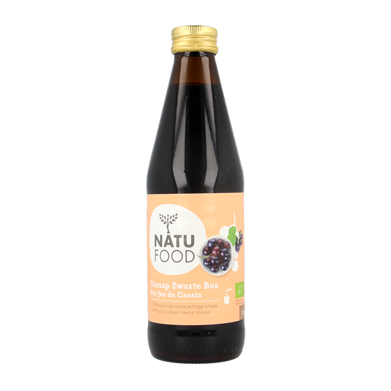 Natufood Zwarte bes oersap vitaal bio 330 Milliliter