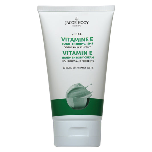 Jacob Hooy Vitamine E hand en bodycreme tube 150 Milliliter