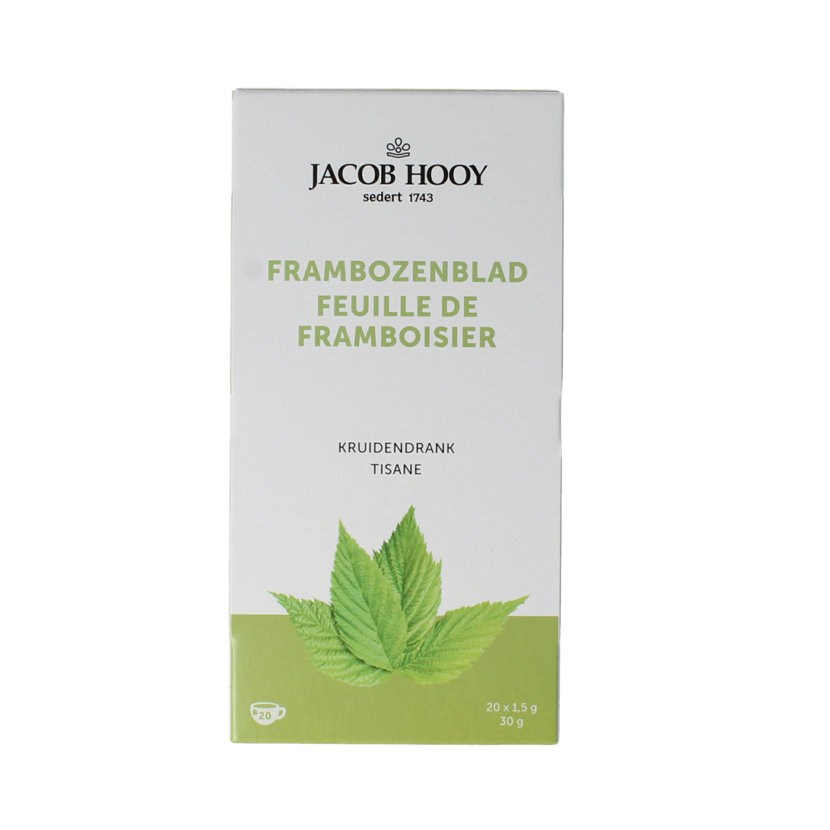 Jacob Hooy Kruidendrank frambozenblad bio 20.00 Zakjes