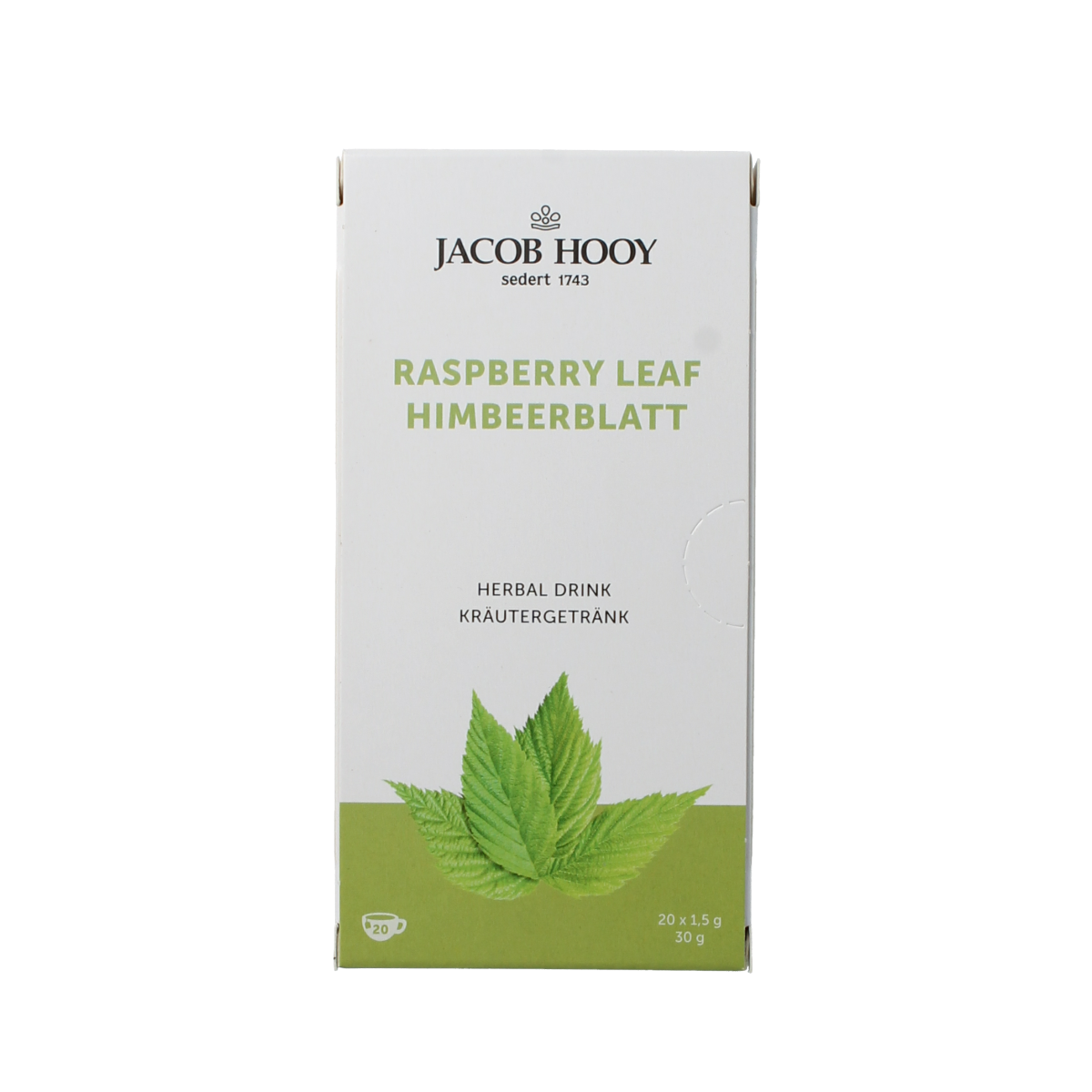 Jacob Hooy Kruidendrank frambozenblad bio 20.00 Zakjes