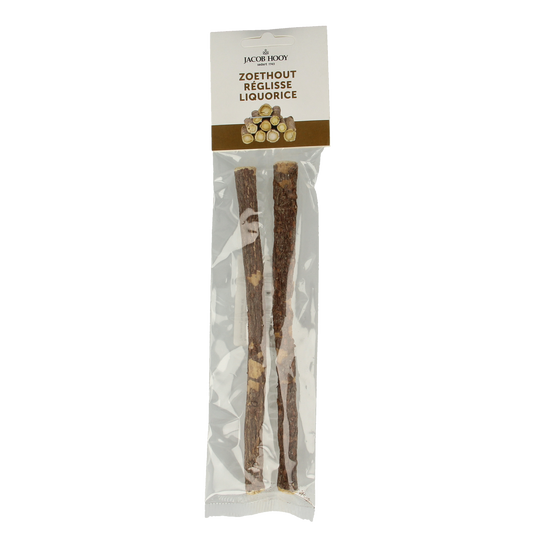 Jacob Hooy Zoethout stokjes in zakje, herbal licorice sticks for tea and cooking, natural herbal product, 2.00 Stuks.