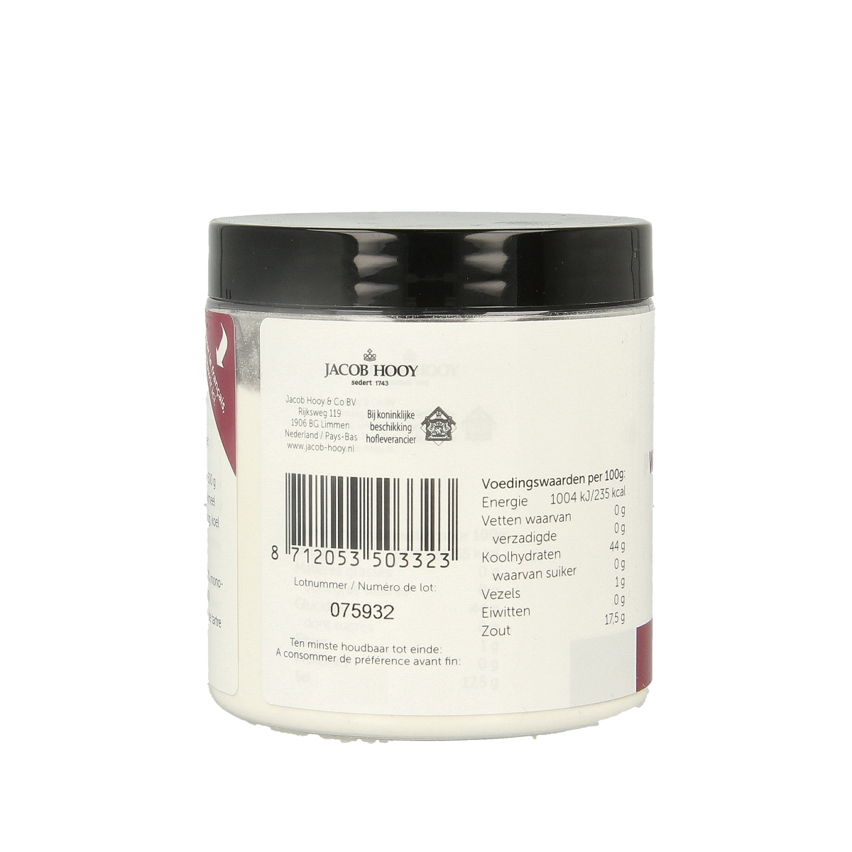 Jacob Hooy Wijnsteenbakpoeder 125.00 Gram
