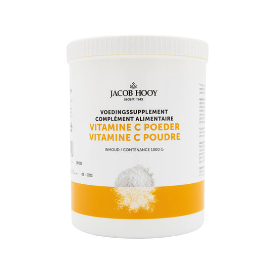 Jacob Hooy Vitamine C Ascorbinezuur pot 1 Kilogram