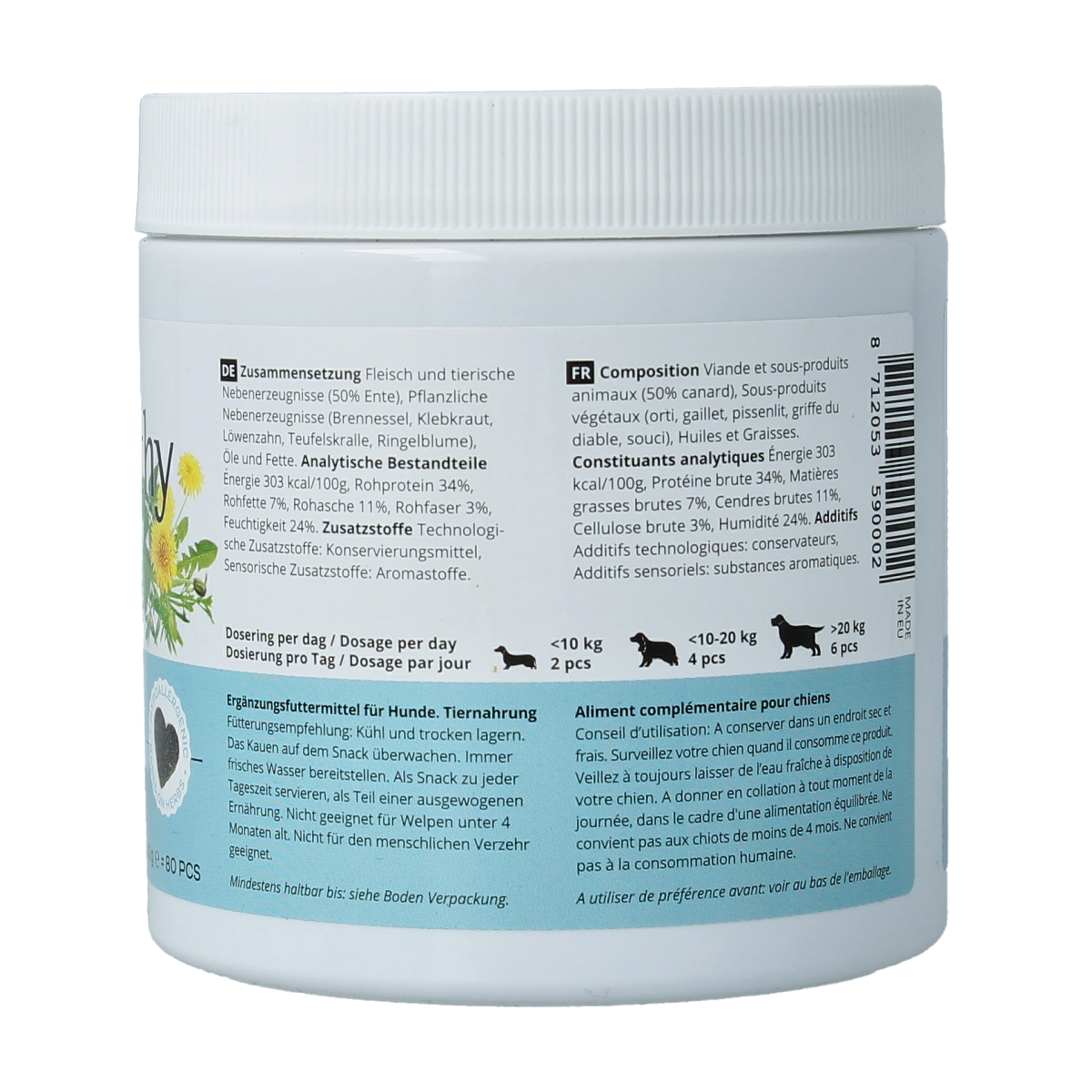 Jacob Hooy Pets Healthy dog hip & joint 80.00 Stuks