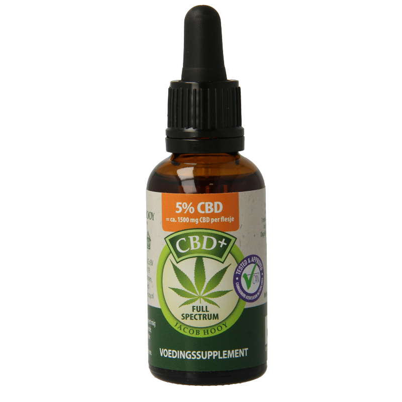 Jacob Hooy CBD plus olie 5% 30 Milliliter