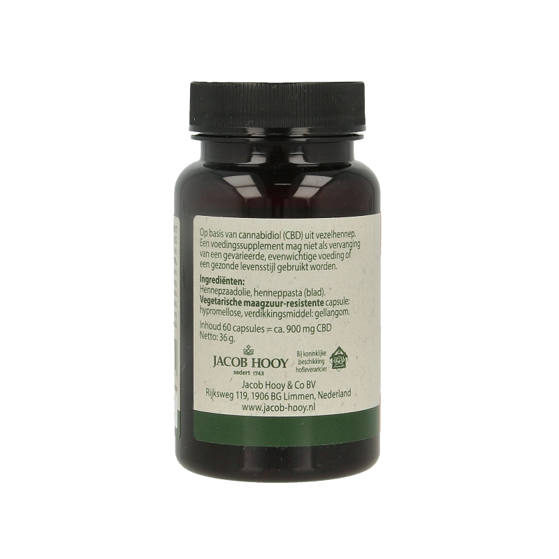 Jacob Hooy CBD Capsules 15mg 60 Capsules