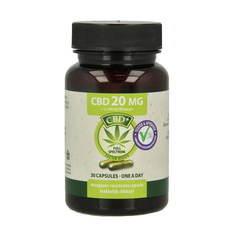 Jacob Hooy CBD Capsules 20mg 30 Capsules