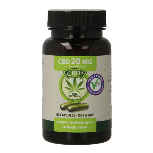 Jacob Hooy CBD Capsules 20mg 60 Capsules