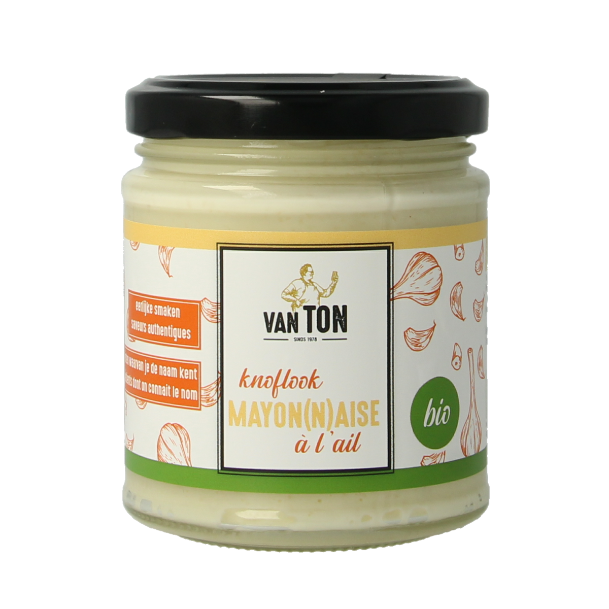 Van Ton Mayonaise knoflook bio 190.00 Milliliter