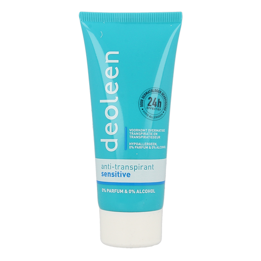 Deoleen Creme Sensitive body care product in 50ml tube, designed for gentle skincare and sensitive skin.