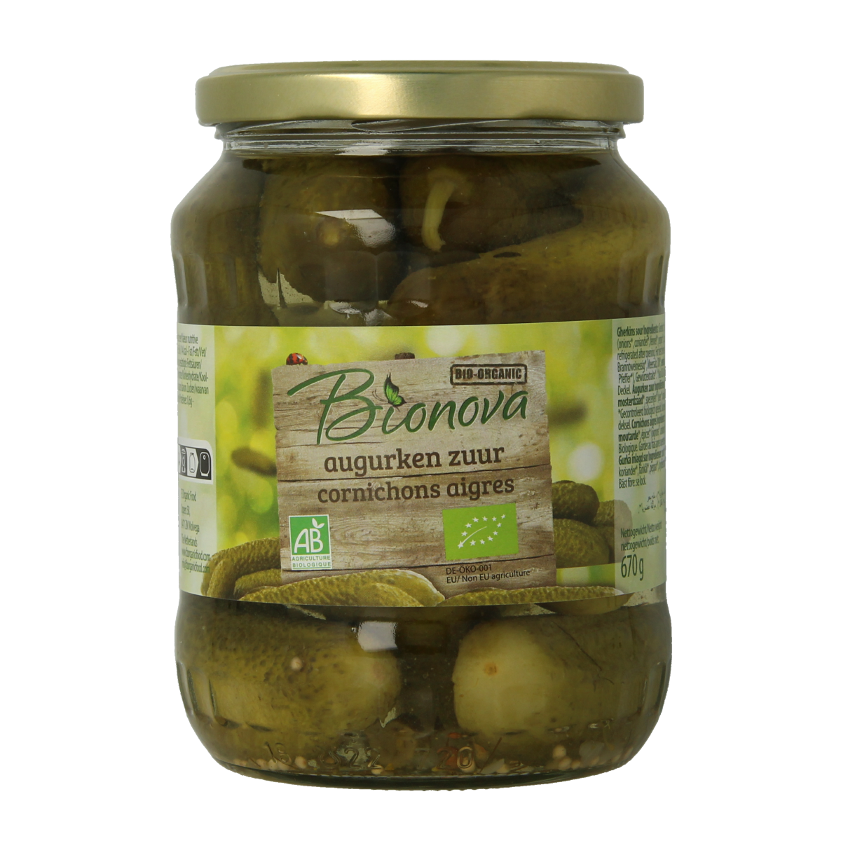 Bionova Augurken zuur bio 670.00 Gram