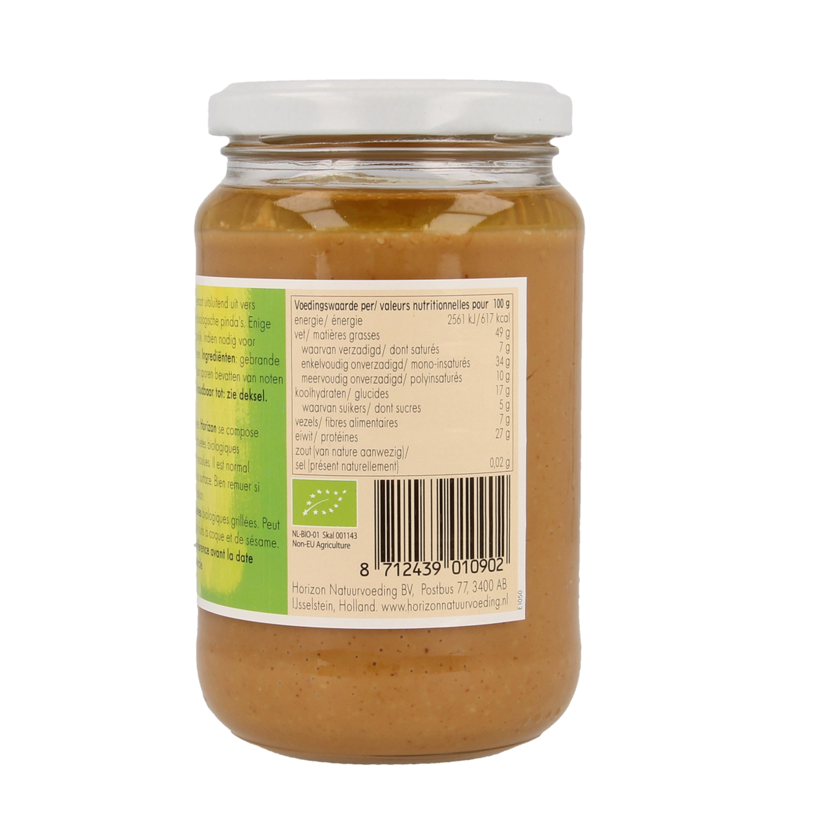 Horizon Pindakaas zonder zout eko bio 350.00 Gram