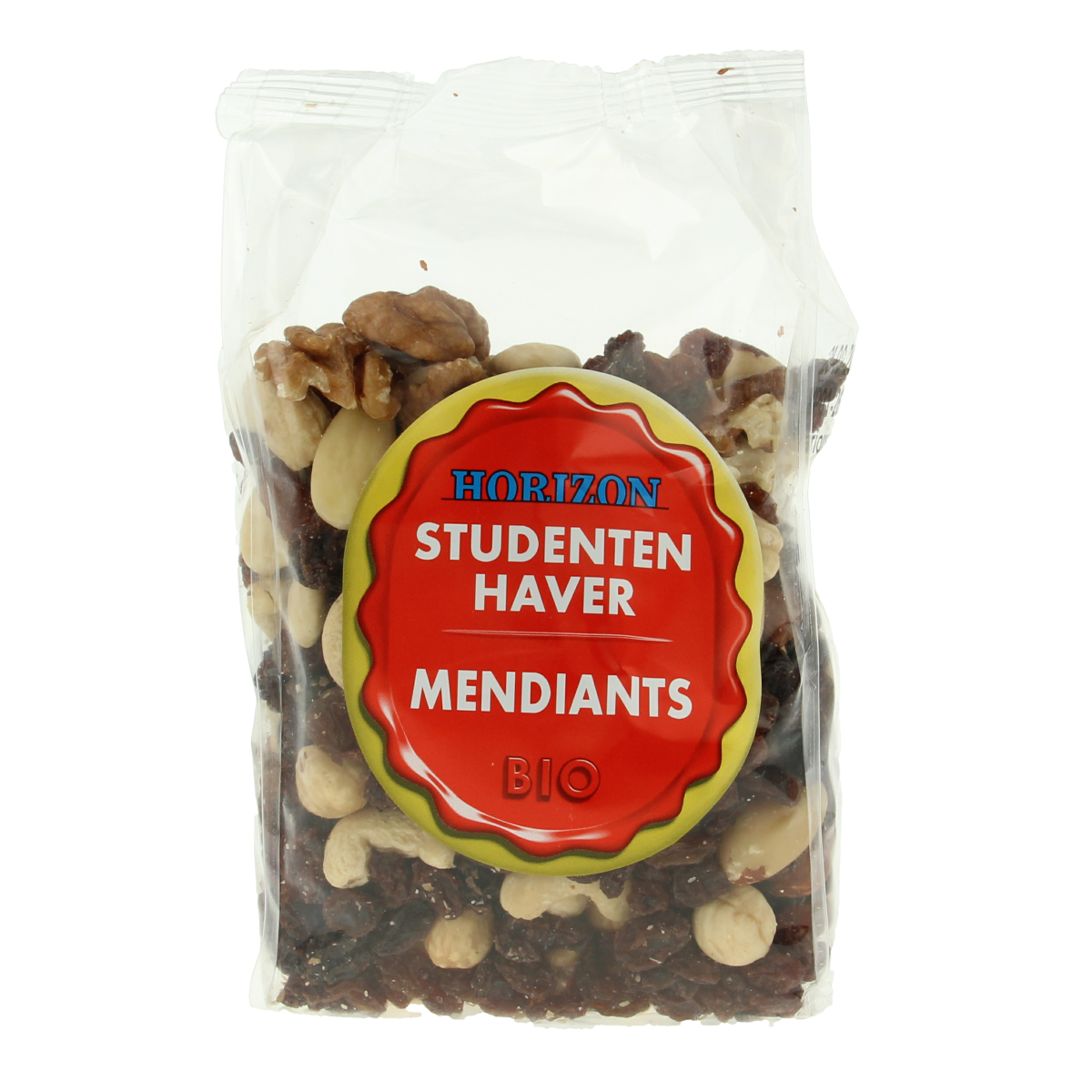 Horizon bio raw superfood Horizon Studentenhaver in 400g package, showing fresh, organic hemp seeds in a clear bag.