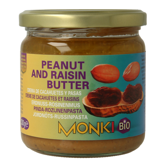 Monki Pinda rozijnenpasta bio 330.00 Gram