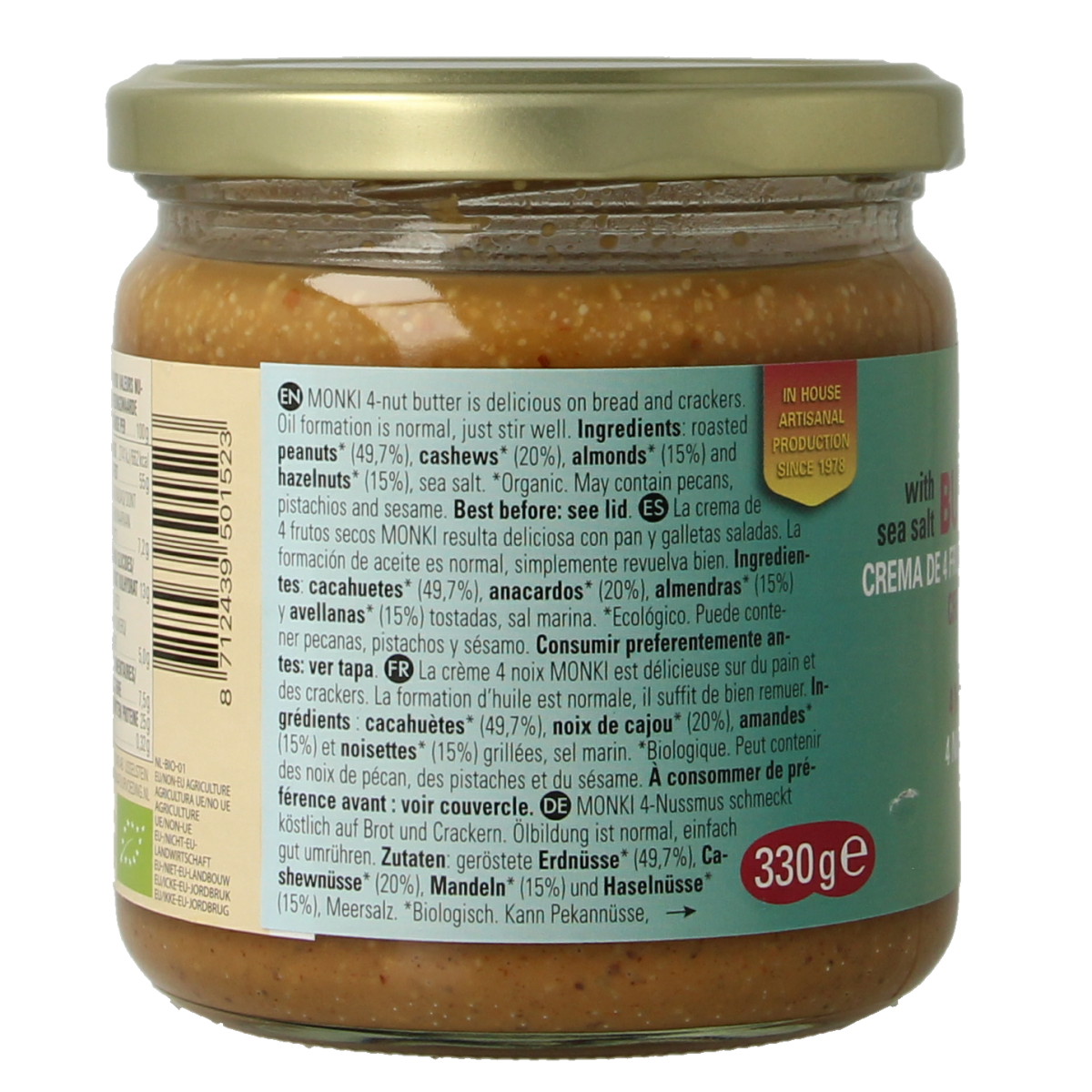 Monki 4 Notenpasta bio 330.00 Gram