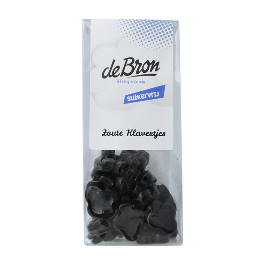 De Bron Zoute klavertjes suikervrij 90.00 Gram