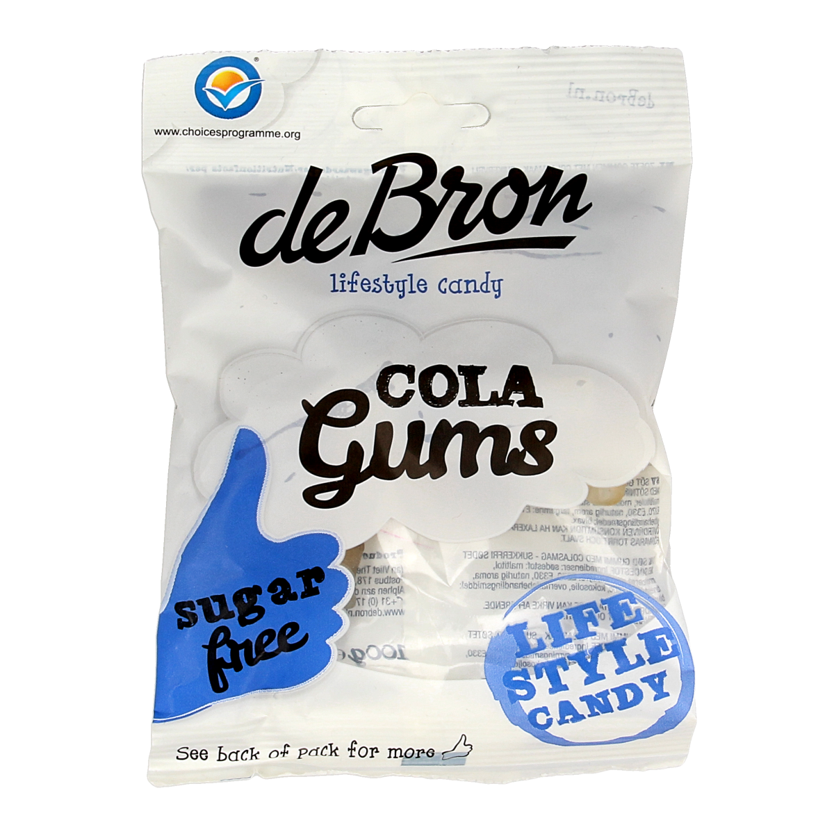 De Bron Cola gums suikervrij 100.00 Gram
