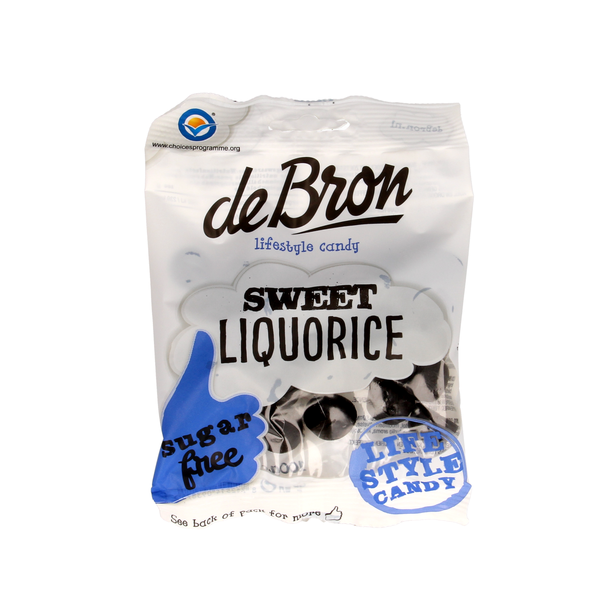 De Bron Zoete dropbolletjes/sweet liquorice suikervrij 100.00 Gram
