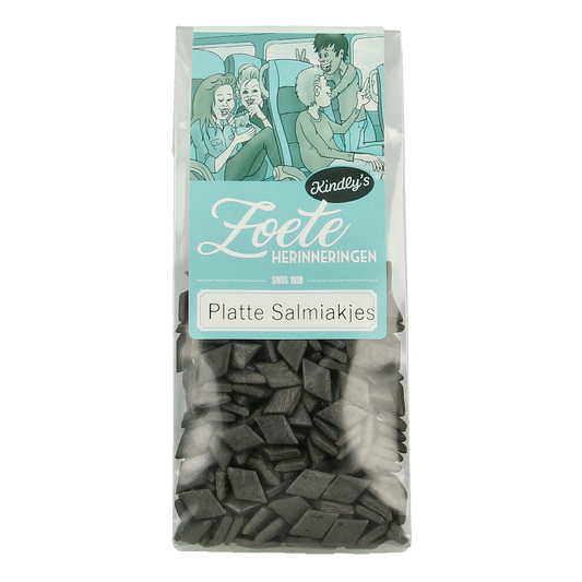 Kindly's Platte salmiak zoete herinneringen 130.00 Gram