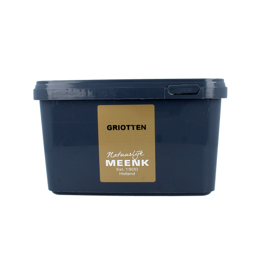 Meenk Griotten snoepgoed in 2kg bag, colorful cherry-flavored candies from the Meenk brand.