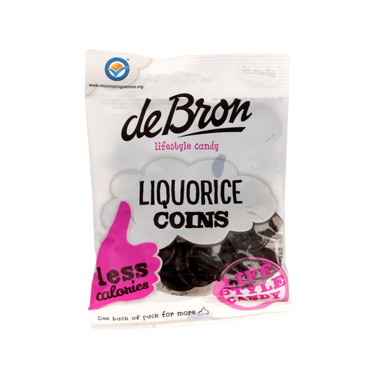 De Bron Muntendrop/liquorice coins suikervrij 100.00 Gram