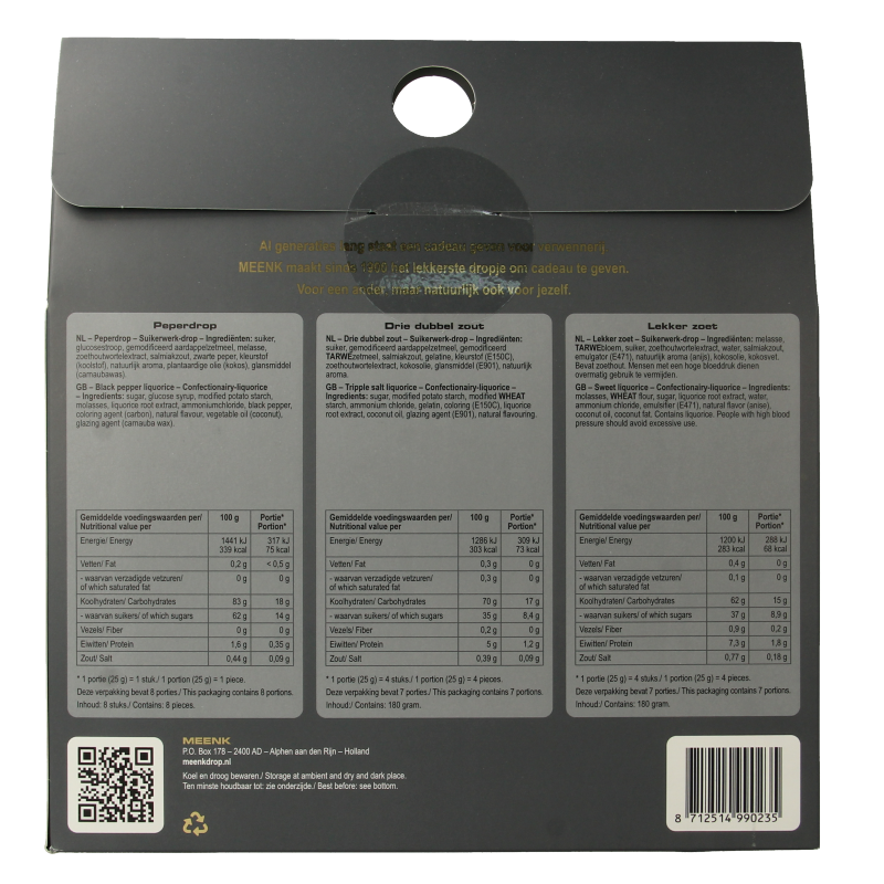 Meenk Meenk cadeau zoet, zout, peperig 1 Stuks