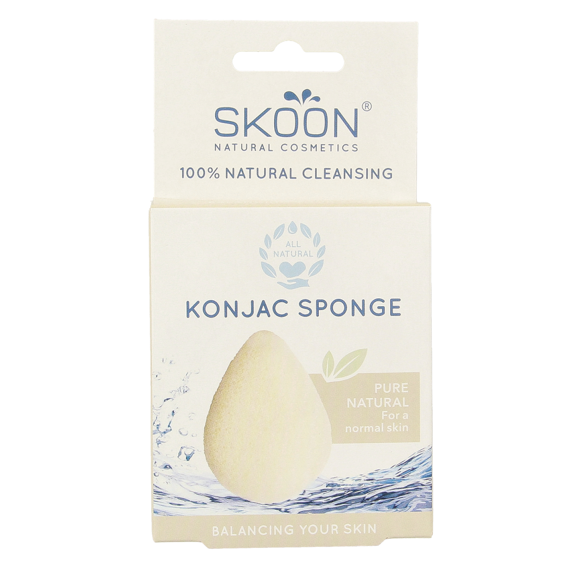Skoon Konjac spons pure bio 1.00 Stuks