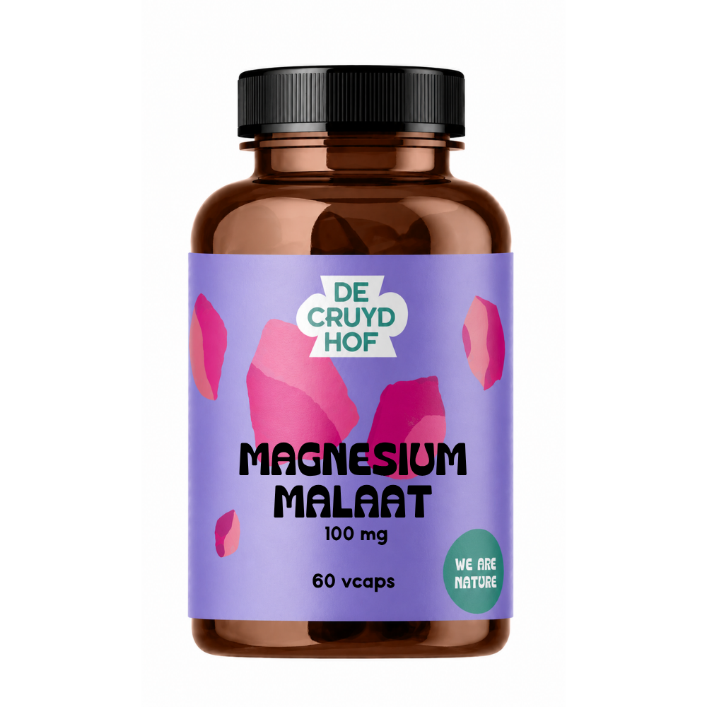De Cruydhof De Cruydhof Magnesium malaat, 60 vcaps 60.00 Vegetarische capsules