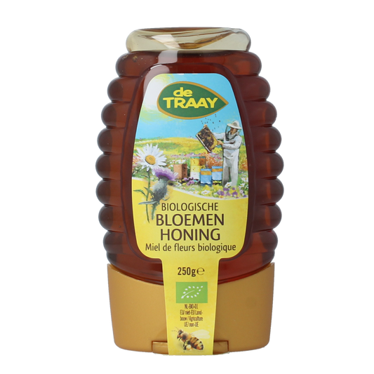 de Traay Bloemenhoning knijpfles bio 250.00 Gram