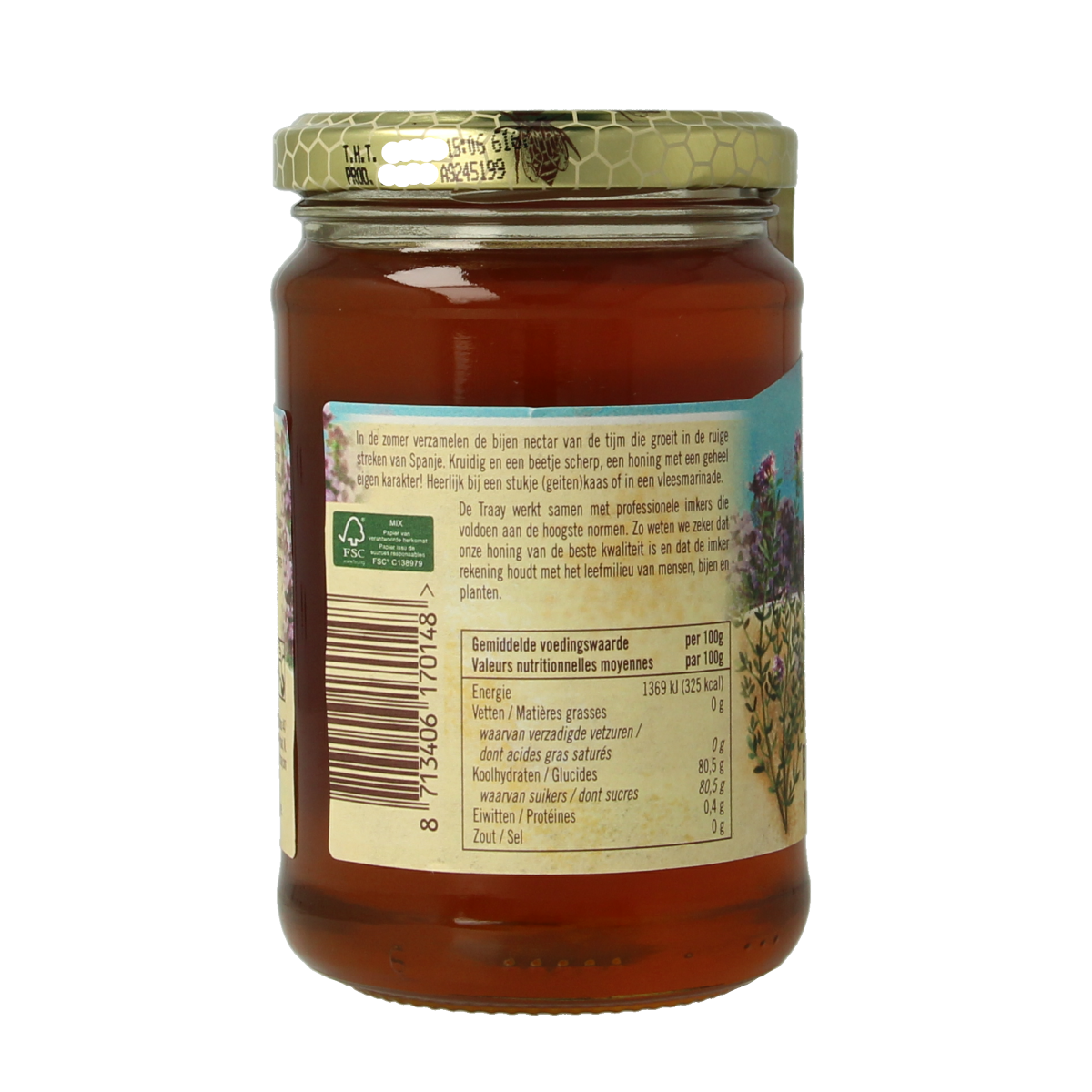de Traay Tijm- met bloemenhoning 350.00 Gram