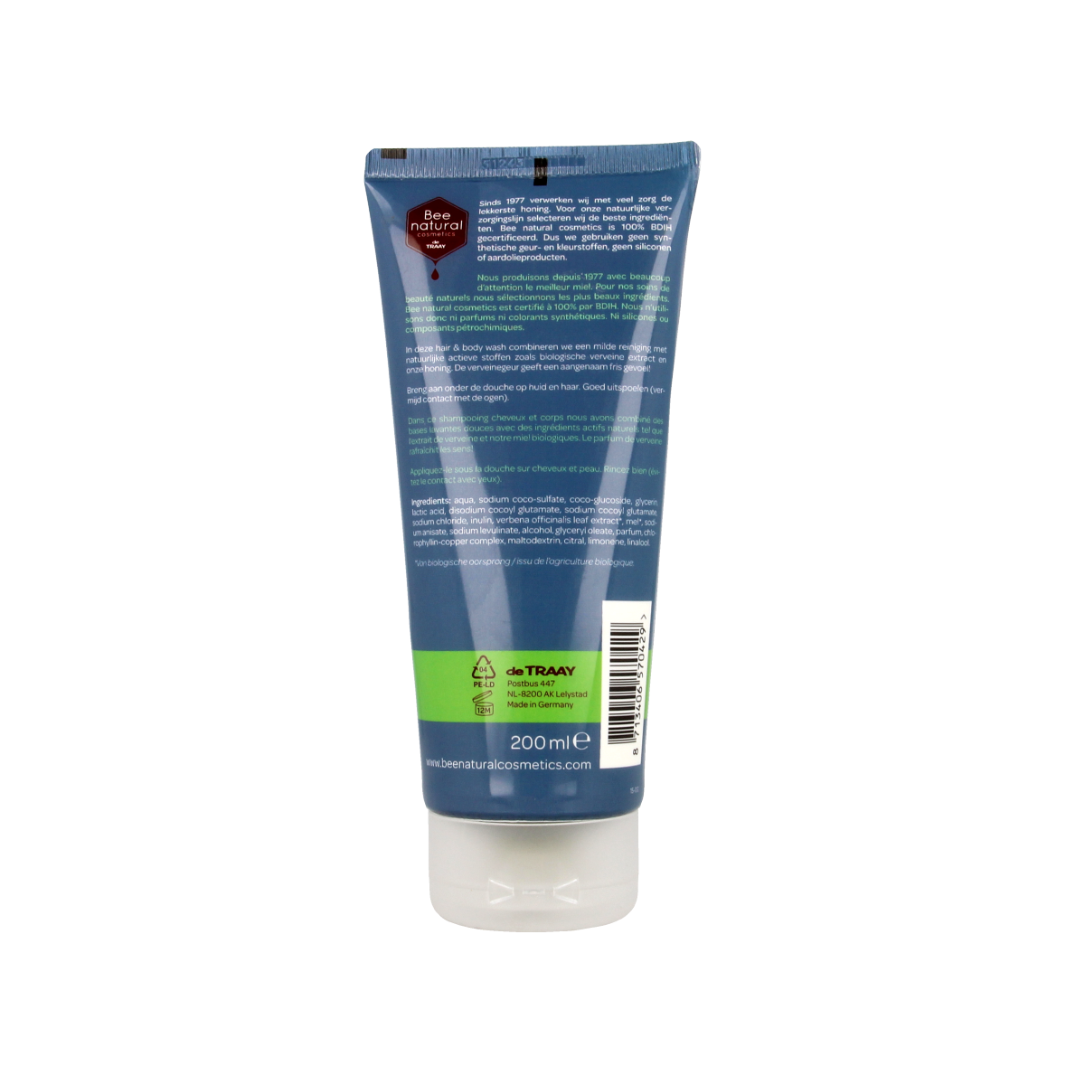 Traay Bee Honest Hair & body wash men verveine 200.00 Milliliter