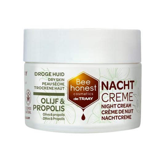 Traay Bee Honest Nachtcreme olijf propolis 50.00 Milliliter