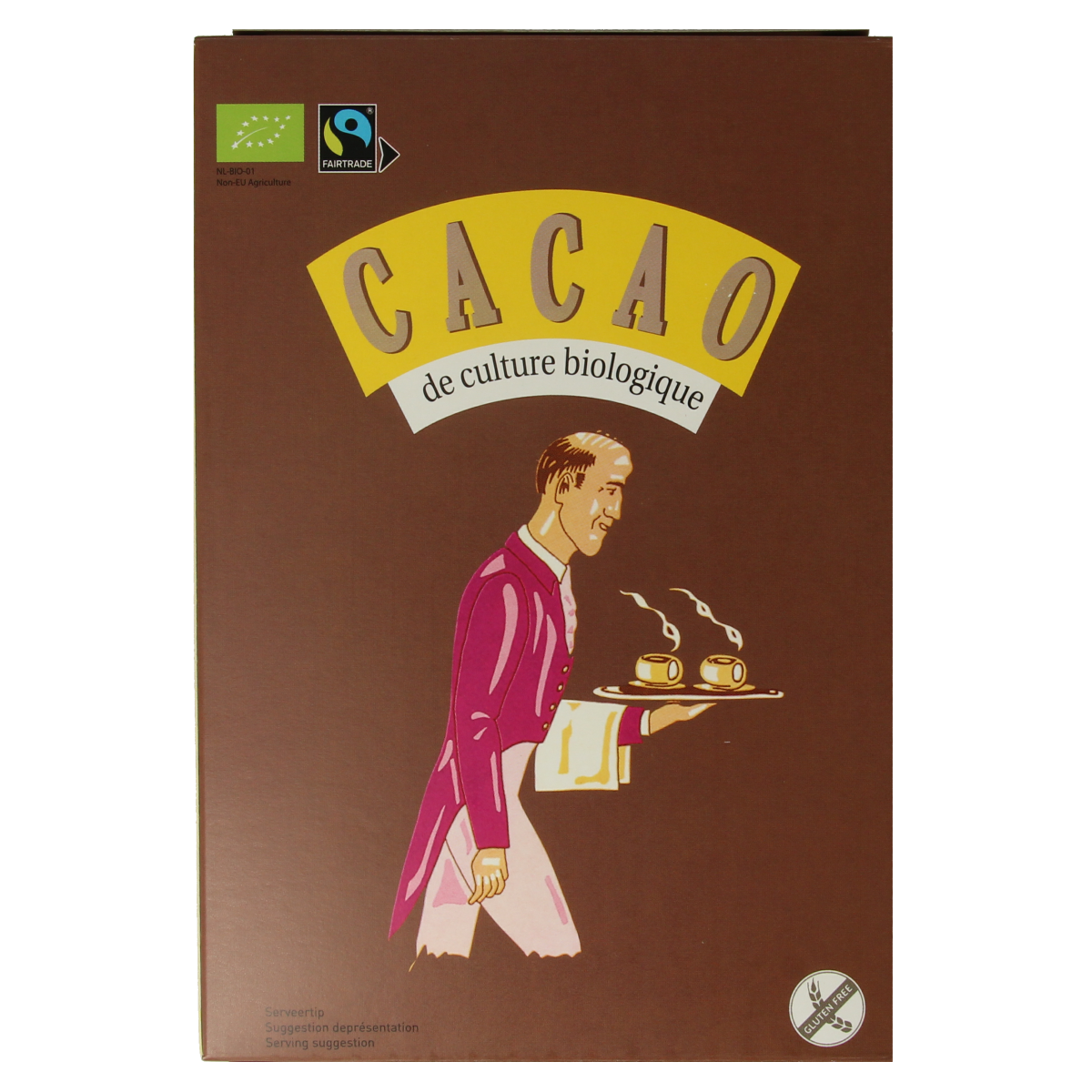 Joannusmolen bio cacao chocolate bar 200g, with a close-up of the packaging showing the brand and product details.