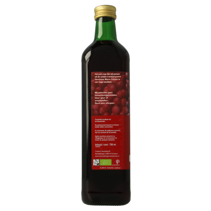Terschellinger Cranberrysap gezoet bio 750 Milliliter