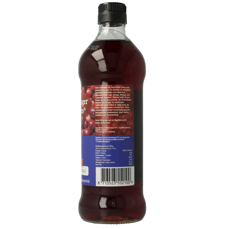 Terschellinger Cranberry diksap bio 500 Milliliter