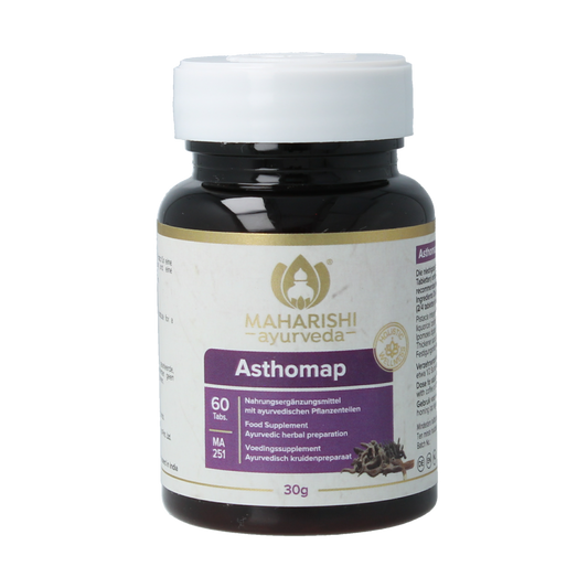Maharishi Ayurv MA 251 herbal supplement tablets in a container, part of Maharishi Ayurv kruidenpreparaten line.