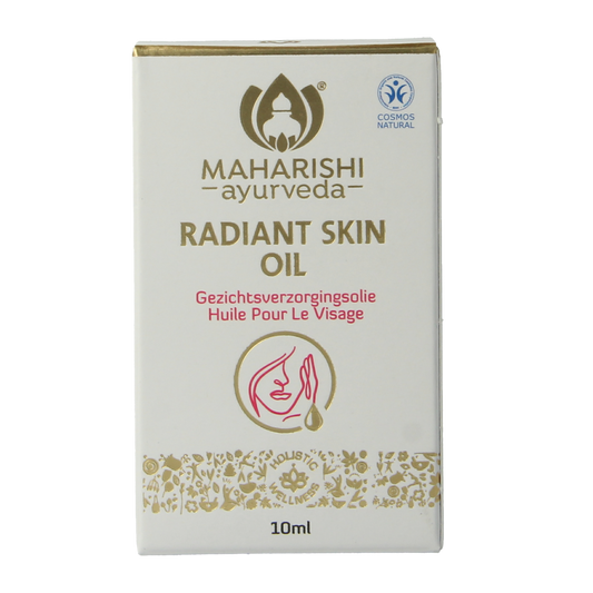 Maharishi Ayurv Radiant Skin Oil in 10ml bottle, herbal skincare product from Maharishi Ayurv featuring natural ingredients.