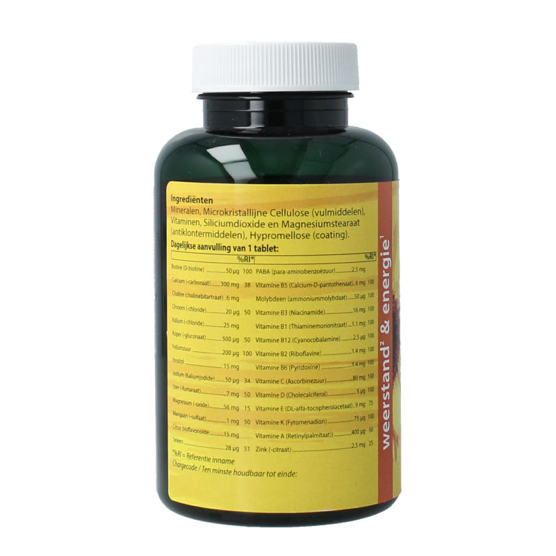 Blom Vitadagelijks multivitamine in a bottle with 90 tablets, dietary supplement for daily nutritional support.