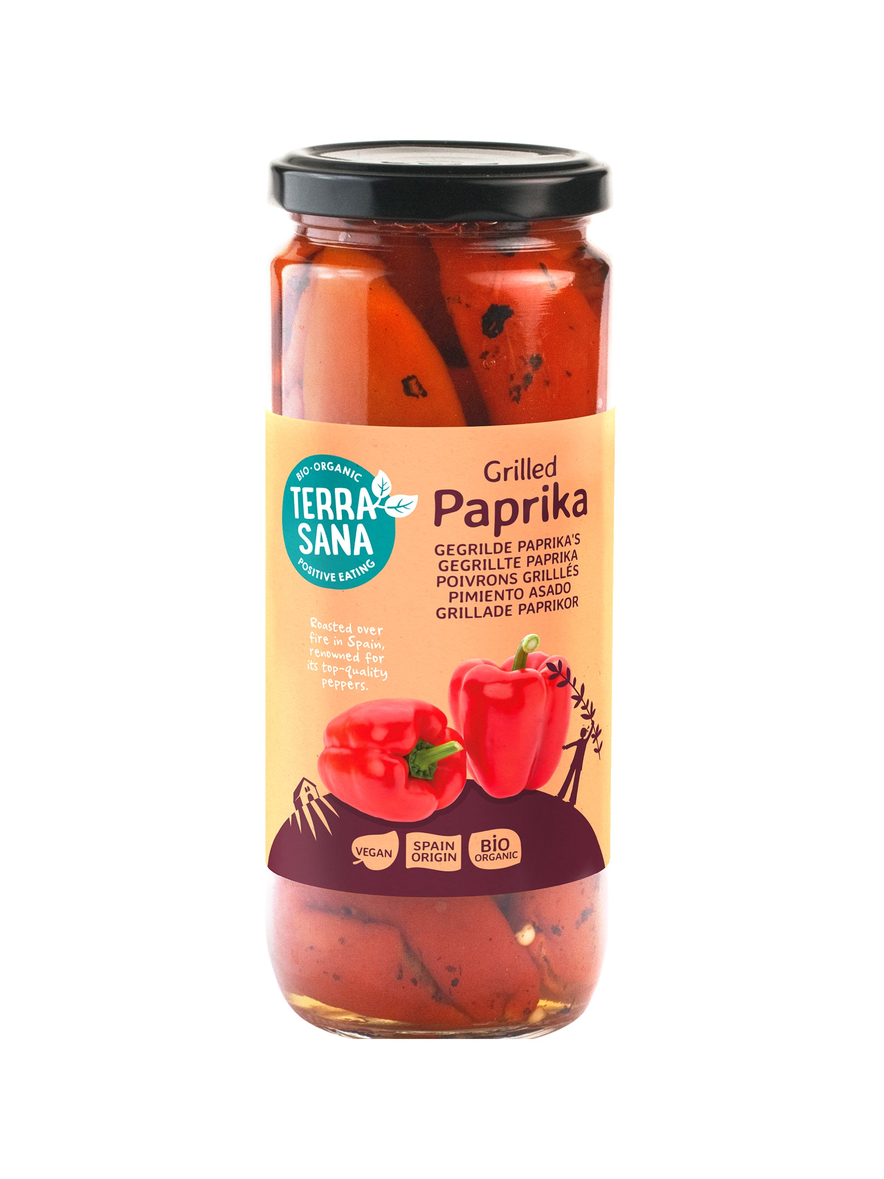 TerraSana Gegrilde paprika eko bio 450.00 Gram