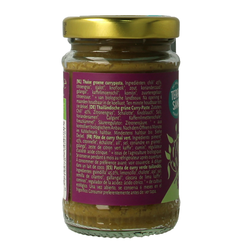 TerraSana Thaise groene currypasta bio 120 Gram