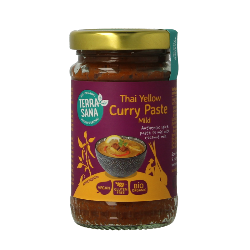 TerraSana Thaise gele curry pasta bio 120 Gram