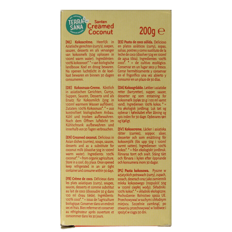 TerraSana Santen coconut creamed bio 200 Gram