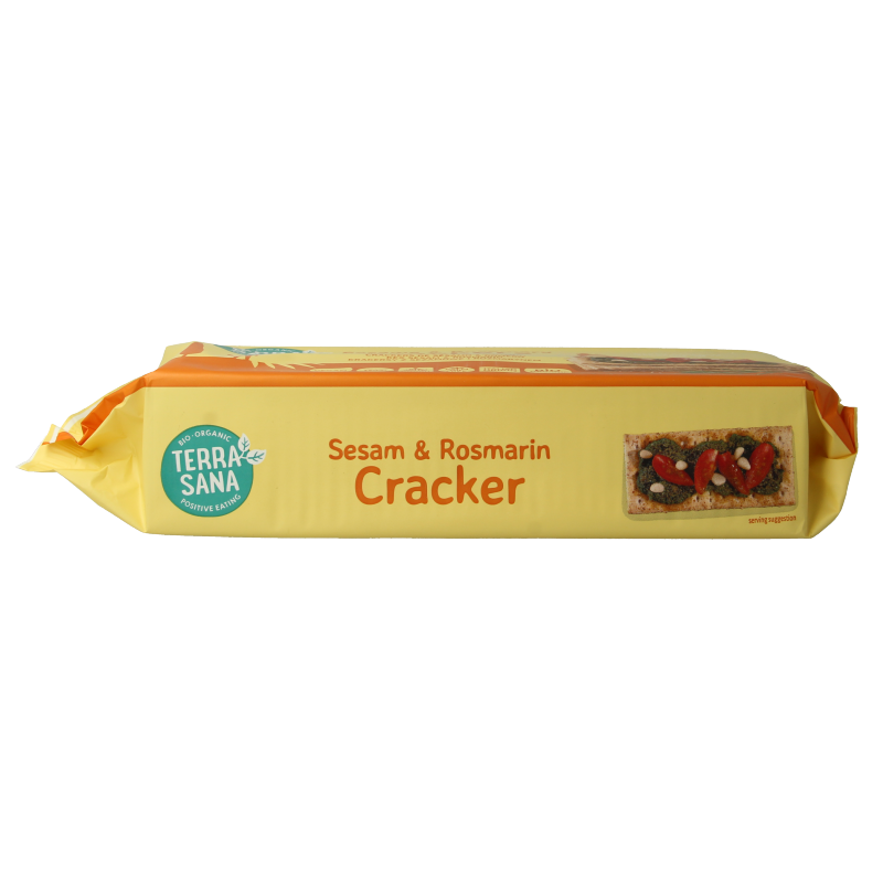 TerraSana Crackers sesam & rozemarijn bio 250 Gram