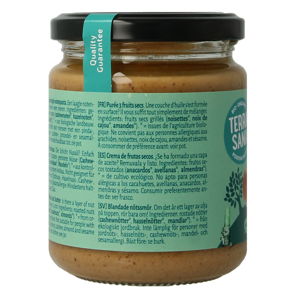 TerraSana 3 mix notenpasta zonder pinda bio 250.00 Gram