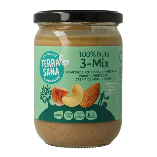 TerraSana 3 mix notenpasta zonder pinda bio 500.00 Gram