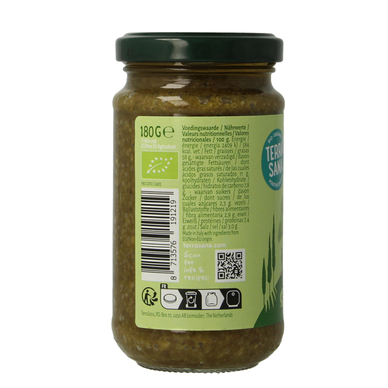 TerraSana Pesto verde bio 180 Gram