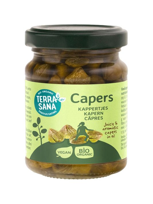 TerraSana Siciliaanse kappertjes in olijfolie bio 120.00 Gram