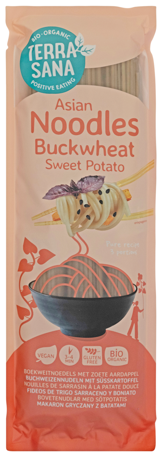 TerraSana Boekweitnoedels met zoete aardappel bio 250.00 Gram