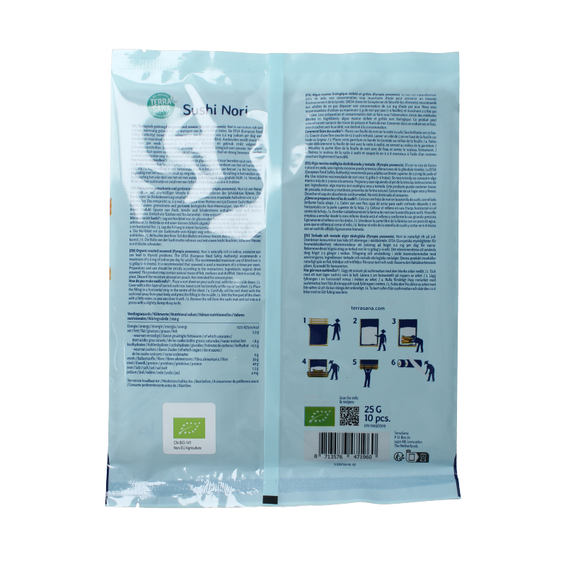 TerraSana Sushi nori geroosterd bio 25 Gram